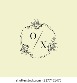 OX wedding initial logo letters in high quality professional design that will print well across any print media