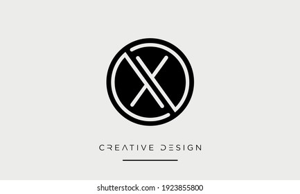 OX or XO Alphabet Letters Abstract Icon Logo monogram