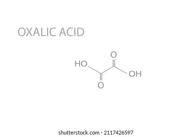 Oxalic Acid Chemical Molecular Skeletal Formula Stock Vector (Royalty ...