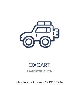 oxcart icon. oxcart linear symbol design from Transportation collection.