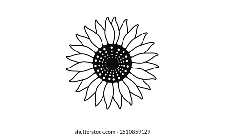 Oxeye Daisy, silueta aislada negra