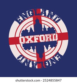 oxford city of england typography graphic print , Abstract fashion drawing and creative design for t-shirts,mugs,graphic tee, sweatshirt, cases, etc. Illustration in modern style for clothes