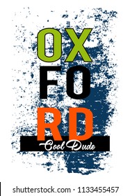 oxford cool dude,t-shirt design