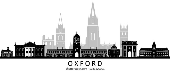 OXFORD England SKYLINE City Silhouette
