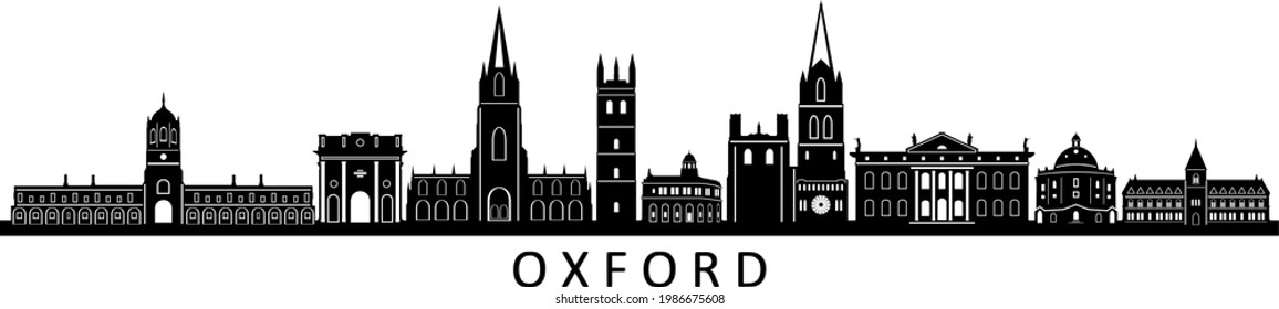 OXFORD England SKYLINE City Silhouette
