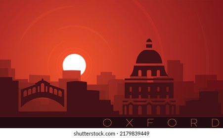 Oxford Low Sun Skyline Scene