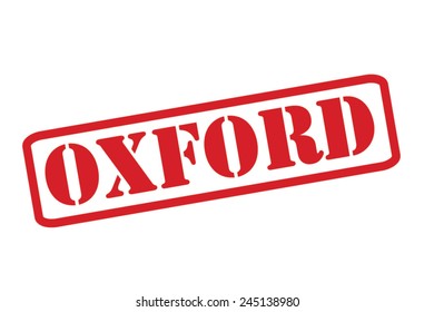 OXFORD Red Rubber Stamp Vector over a white background.