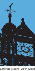 Torre de Oxford y reloj adornado