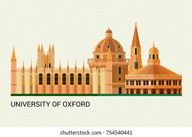 Oxford University. Vector Illustration.