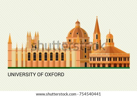 Oxford University. Vector Illustration.