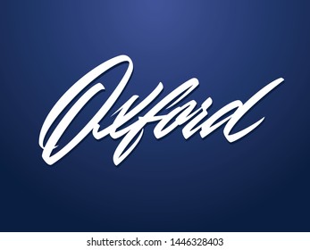 Oxford vector lettering logo design element