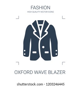 oxford wave blazer icon. high quality filled oxford wave blazer icon on white background. from fashion collection flat trendy vector oxford wave blazer symbol. use for web and mobile