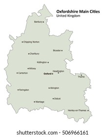 Oxfordshire Main Cities, the United Kingdom 