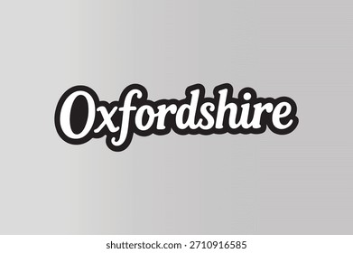Vetor de efeito de texto estilizado Oxfordshire