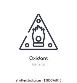 oxidant outline icon. isolated line vector illustration from general collection. editable thin stroke oxidant icon on white background