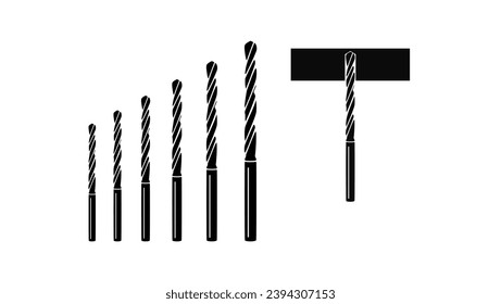 Perforación de óxido, silueta aislada negra