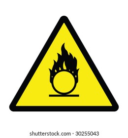 Oxidising Hazard Sign 2