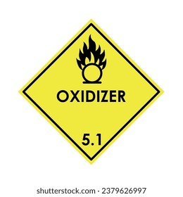 Oxidizer color element. Hazardous material vector icon. Digital illustration for web page, mobile app, promo.