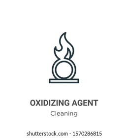 Oxidizing agent outline vector icon. Thin line black oxidizing agent icon, flat vector simple element illustration from editable cleaning concept isolated on white background