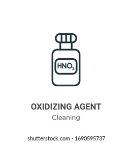 Oxidizing agent outline vector icon. Simple element illustration.