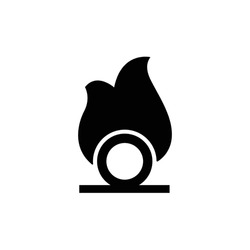 Oxidizing agent symbol, Flammable substance vector sign