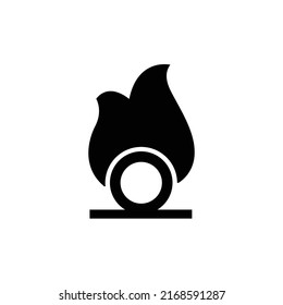 Oxidizing agent symbol, Flammable substance vector sign