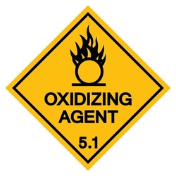 Oxidizing Agent Symbol Sign, Vector Illustration, Isolate On White Background, Label .EPS10  
