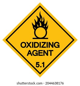 Oxidizing Agent Symbol Sign, Vector Illustration, Isolate On White Background, Label .EPS10  