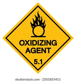 Oxidizing Agent Symbol Sign, Vector Illustration, Isolate On White Background, Label .EPS10  