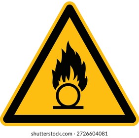Vektorgrafik mit oxidierenden Zeichen, GHS-Gefahrenpiktogramme, Kennzeichnung von Chemikalien. Explosiv, entzündlich, giftig, ätzend, giftig, schädlich, gesundheitsgefährdend und umweltgefährdend. Symbole für Gefahren