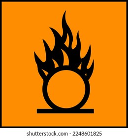 Oxidizing Symbol Sign, Vector Illustration, Isolate On White Background, Label .EPS10