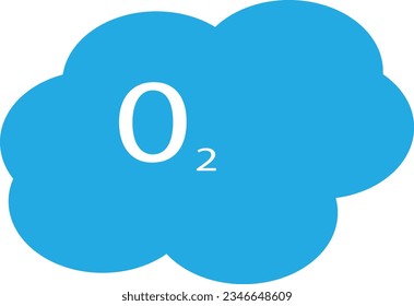 Oxigen Cloud vector icon. A flat illustration design of Oxigen Cloud icon on a white background.