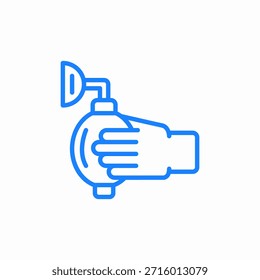 Vector de signo de icono de máscara de oxígeno