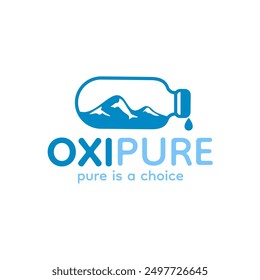 Oxigen water logo template for mineral water logo