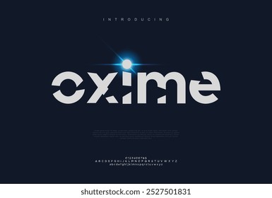 Oxime, abstract modern urban alphabet fonts. typography sport, game, soldier, army, digital, future creative logo design font