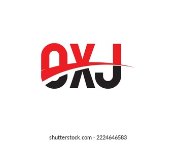 OXJ Letter Initial Logo Design Vector Illustration