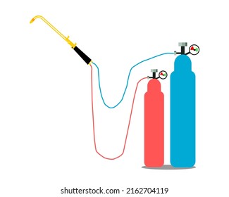 Oxy Acetylene Welding Oaw Oxy Acetylene Stock Vector (Royalty Free ...