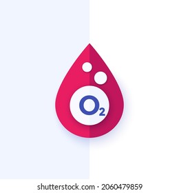 Oxygen In Blood Vector Icon