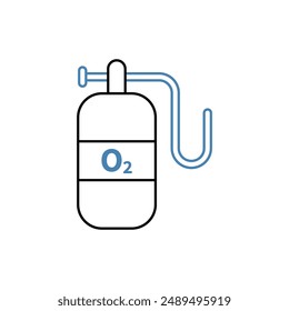 oxygen bottle concept line icon. Simple element illustration. oxygen bottle concept outline symbol design.