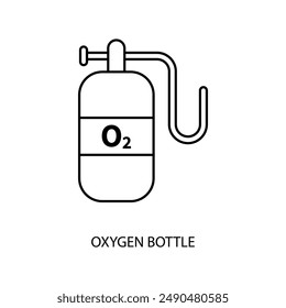 oxygen bottle concept line icon. Simple element illustration. oxygen bottle concept outline symbol design.