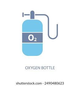 oxygen bottle concept line icon. Simple element illustration. oxygen bottle concept outline symbol design.