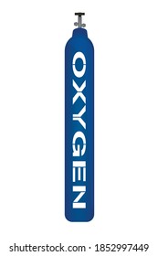 Oxygen bottle gas. vector illustration