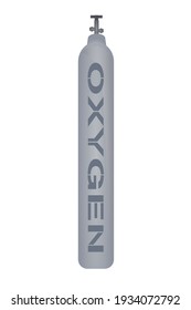 Oxygen bottle gas. vector illustration