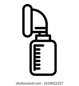 Oxygen bottle icon outline vector. Medical concentrator. Home equipment