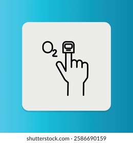 Oxygen concentration meter icon. Editable stroke. Vector illustration	