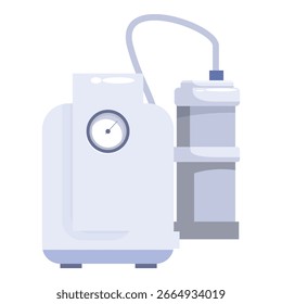 Oxygen concentrator machine using pressure swing adsorption technology generating concentrated oxygen for patients requiring supplemental oxygen therapy