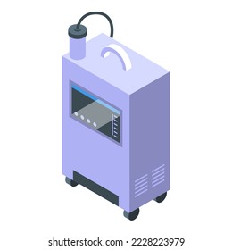 Sauerstoffkonzentrator-Rohr Icon isometrische Vektorgrafik. Heimtank. Gesundheitsgerät