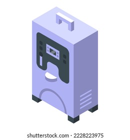 Oxygen concentrator therapy icon isometric vector. Home tank. Medical portable