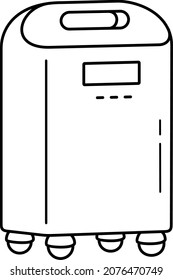 Oxygen concentrator. Vector outline illustration.
