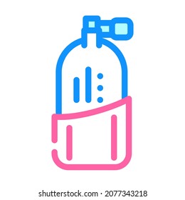 oxygen cylinder color icon vector. oxygen cylinder sign. isolated symbol illustration